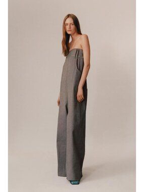 ZARA LIMITED EDITION WIDE LEG DENIM JUMPSUIT